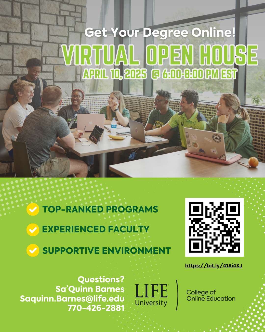 Virtual Open House. April 10, 2025 @ 6:00-8:00 pm est.